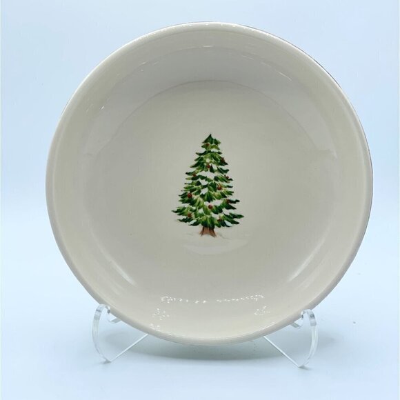 Pier 1 Winter's Wonder Holiday Christmas Ironstone Dinner Cereal Soup Bowl 8" - Picture 2 of 7